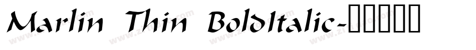 Marlin Thin BoldItalic字体转换